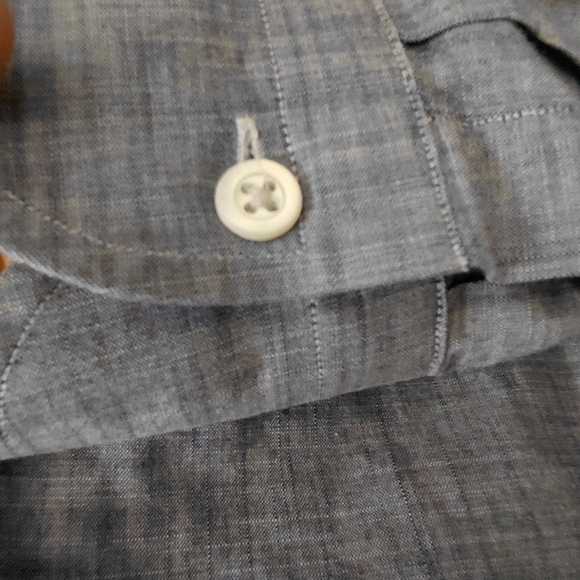 Men's Blue Linen Shirt - Picture 4 of 6